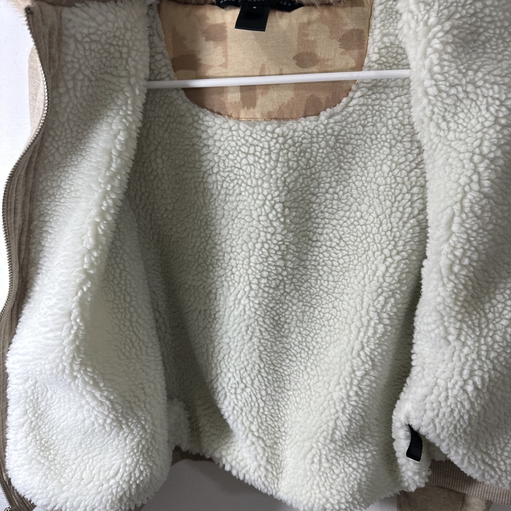 Marc By Marc Jacobs Jacket Women's Small Tinted Pearl Fur Lined Hood Full Zip - Picture 4 of 11